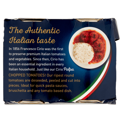 Cirio Chopped Tomatoes Polpa 4 x 400g (1600g) - UK Food & Drink - 8000320995606