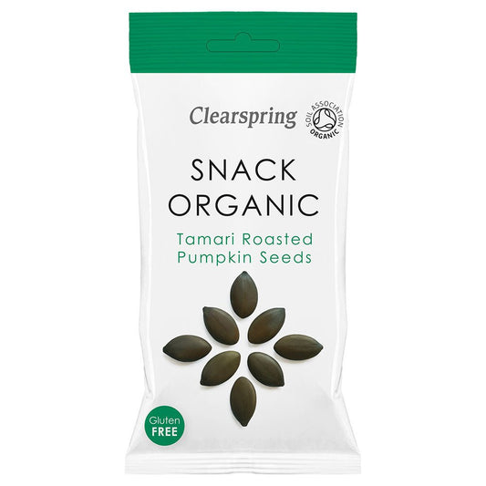 Clearsprings Snack Organic - Yaemon Tamari Roasted Pumpkin Seeds 30G - UK Food & Drink - 5021554987567