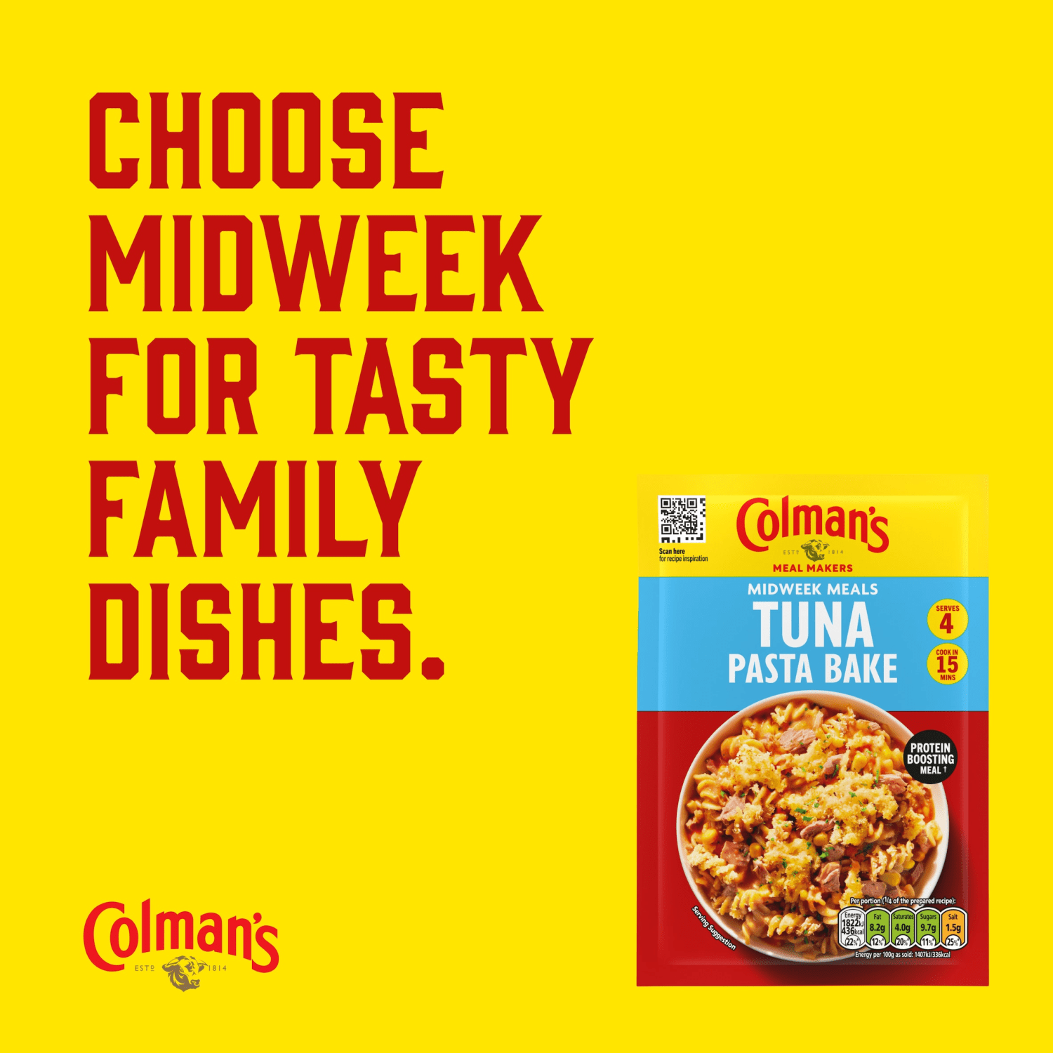 Colman's Midweek Meals Meal Maker Tuna Pasta Bake 44 g - UK Food & Drink - 8712566140923