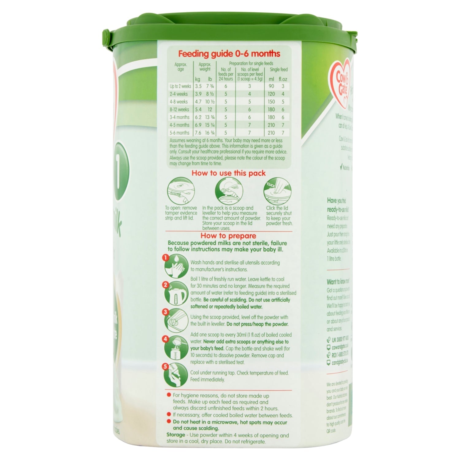 Cow & Gate 1 First Baby Milk Formula From Birth 800g - UK Food & Drink - 5051594006874