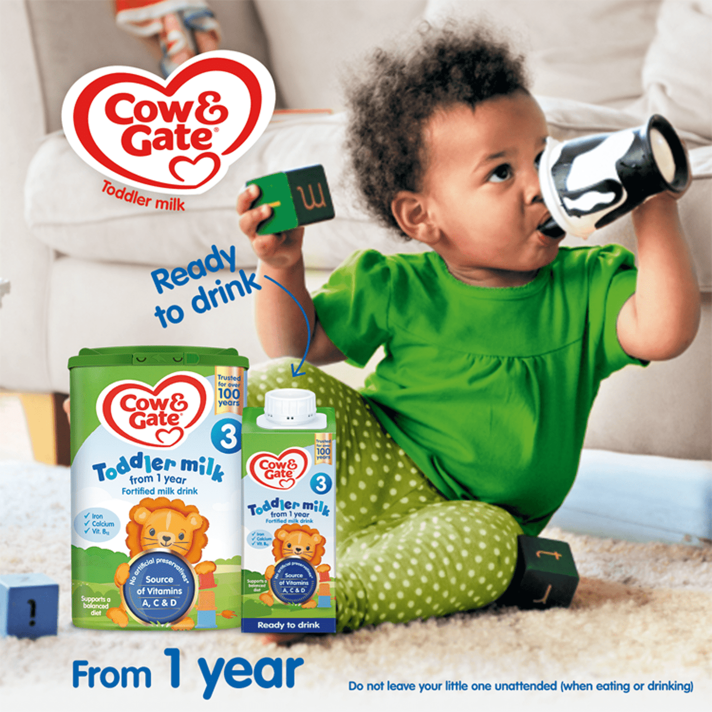 Cow & Gate 3 Growing Up Milk Formula 800g - UK Food & Drink - 5051594006867