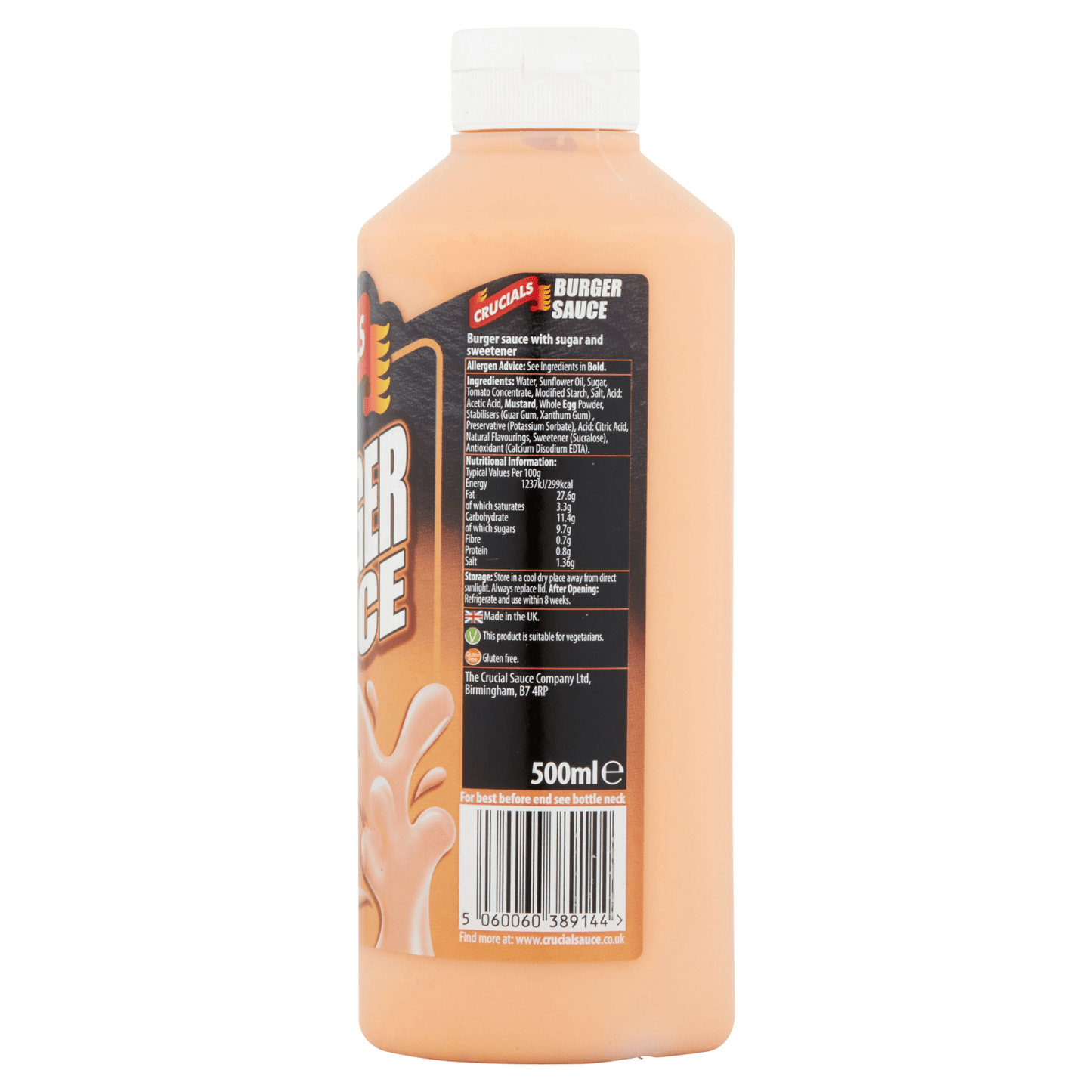 Crucials Burger Sauce 500ml - UK Food & Drink - 5060060389144