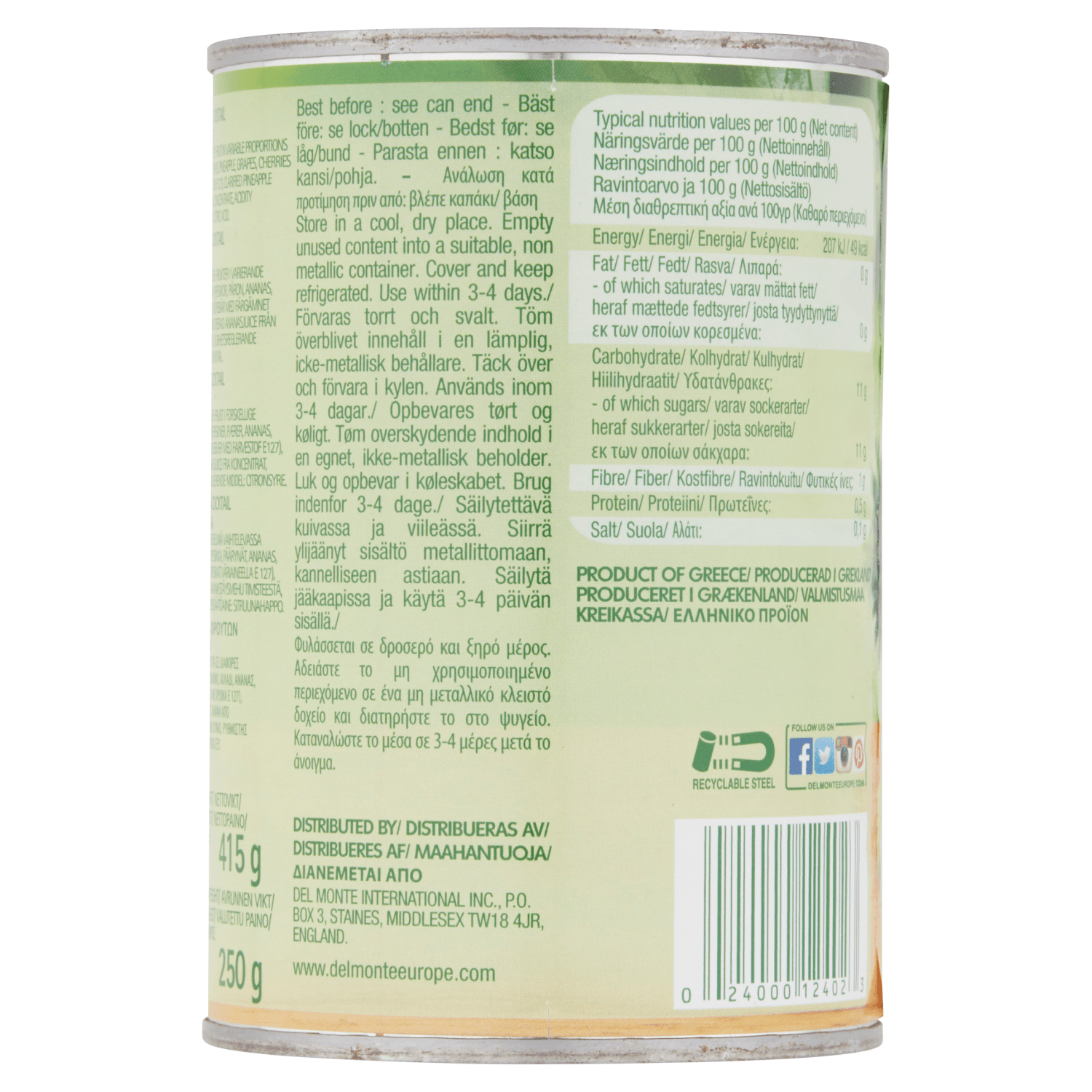 Del Monte Fruit Cocktail in Juice 415g - UK Food & Drink - 24000124023