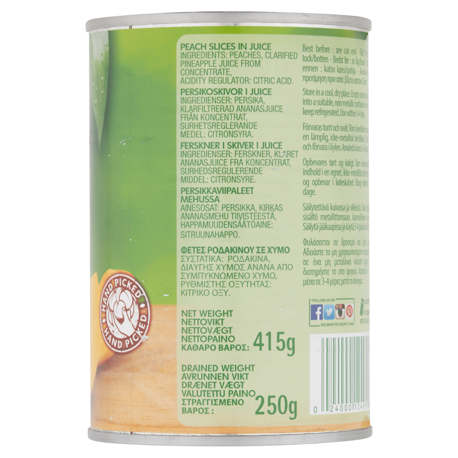 Del Monte Peach Slices in Juice 415g - UK Food & Drink - 24000124955