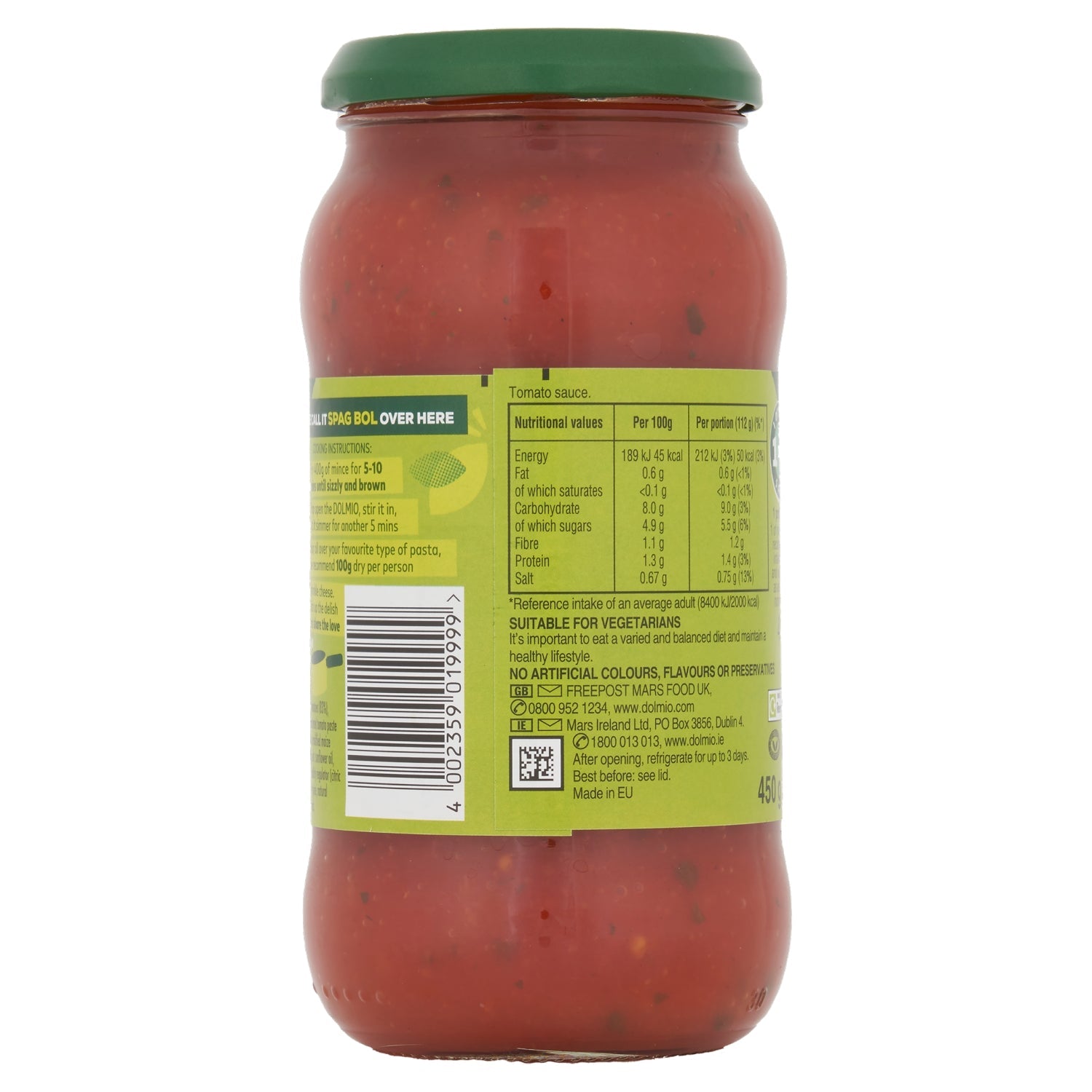 Dolmio Original Sauce for Bolognese 450g - UK Food & Drink - 4002359019999