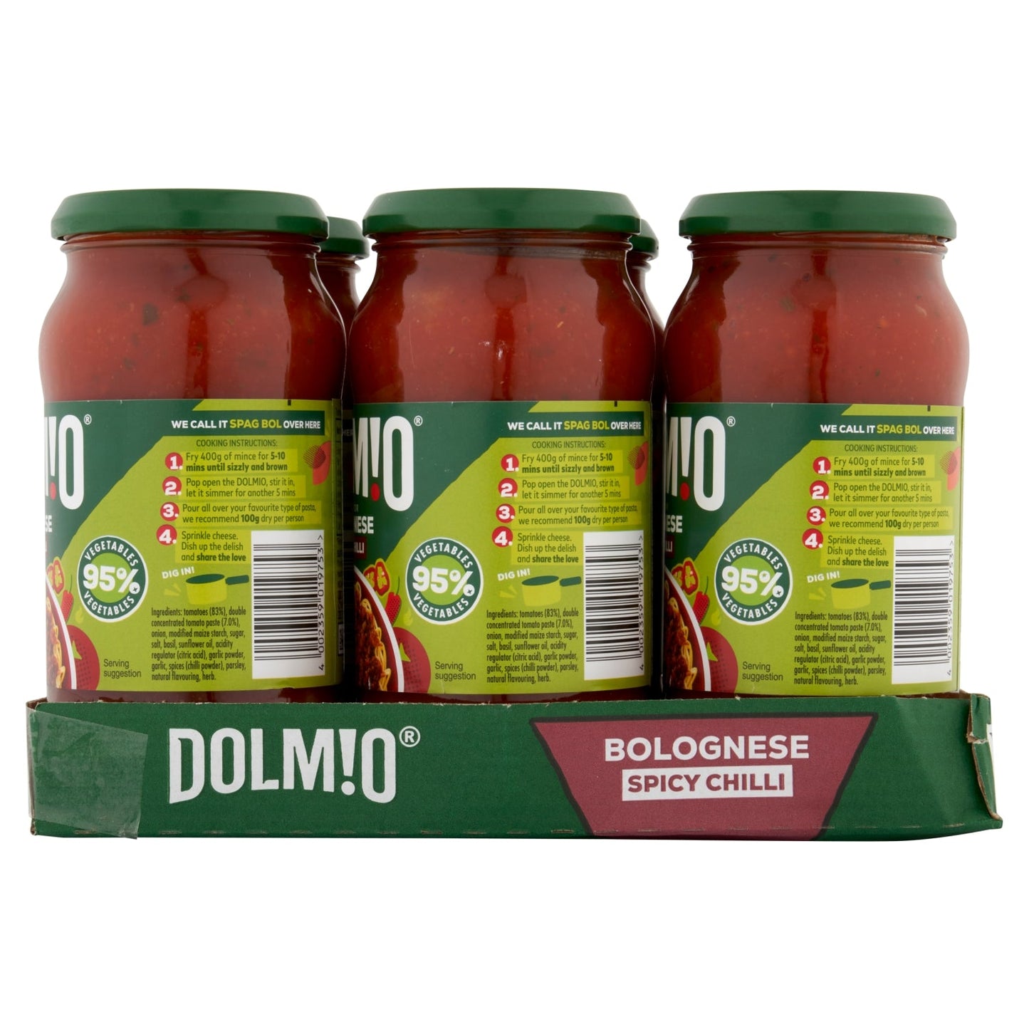 Dolmio Sauce for Bolognese Spicy Chilli 450g - UK Food & Drink - 4002359019753