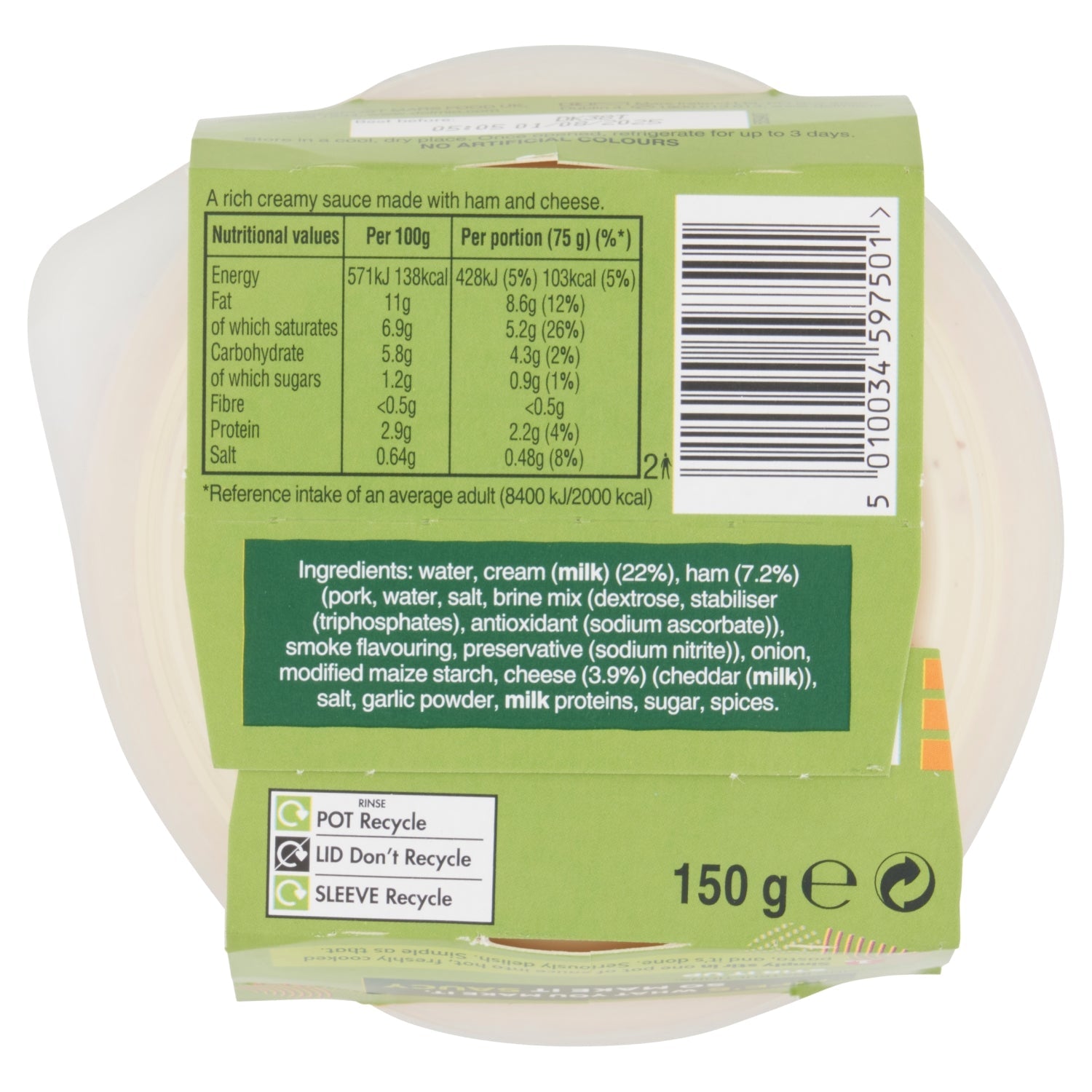 Dolmio Stir In Carbonara Pasta Sauce 150g - UK Food & Drink - 5010034597501