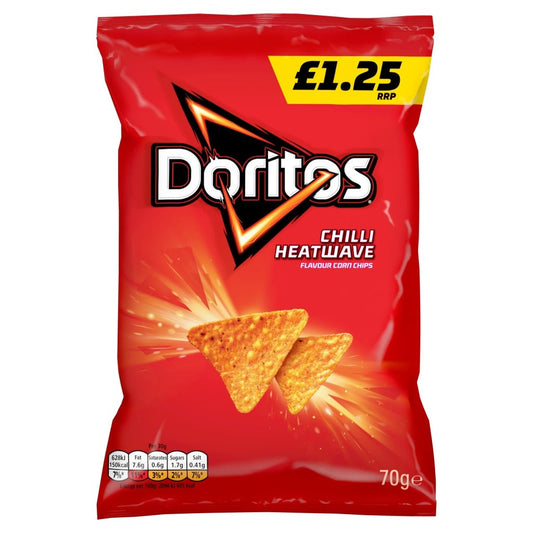 Doritos Chilli Heatwave Pm 1.25 70G - UK Food & Drink - 5000328017372