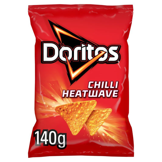 Doritos Chilli Heatwave Tortilla Chips Sharing Bag Crisps 140g - UK Food & Drink - 5000328025797