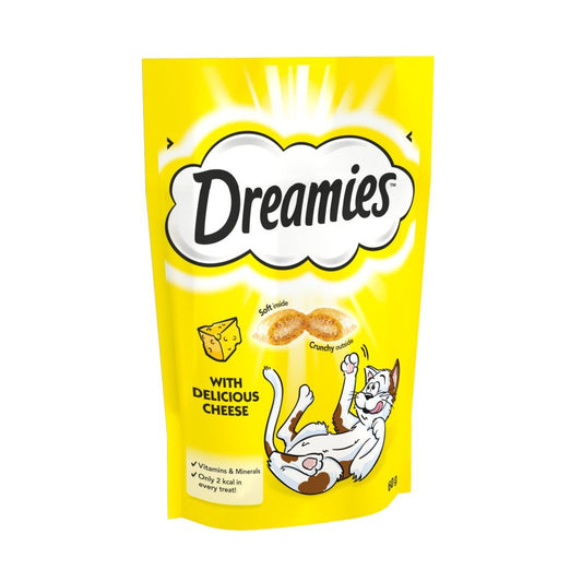 Dreamies Cat Treat Biscuits with Cheese 60g - UK Food & Drink - 4008429037986