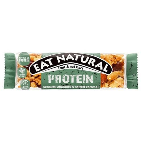 Eat Natural Protein Peanuts, Almonds & Salted Caramel Fruit & Nut Bars 40g - UK Food & Drink - 8000500416990