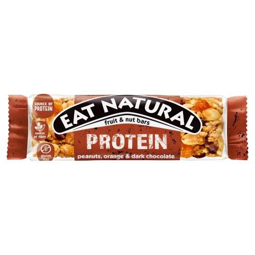 Eat Natural Protein Peanuts, Orange & Dark Chocolate Fruit & Nut Bars 40g - UK Food & Drink - 8000500416976