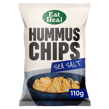Eat Real Hummus Chips Sea Salt 110g - UK Food & Drink - 5060878780362