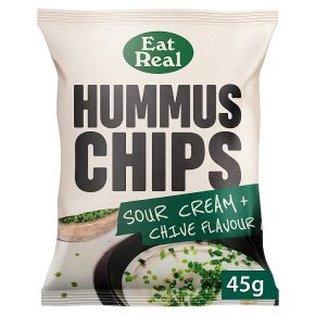Eat Real Hummus Chips Sour Cream + Chive Flavour 45g - UK Food & Drink - 5060878780591