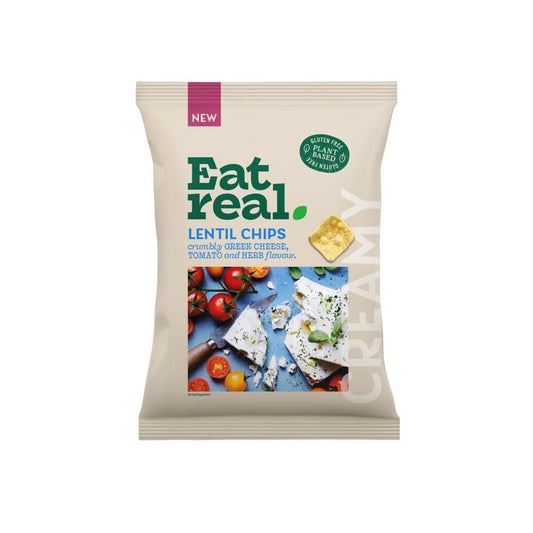 Eat Real Lentil Chips Greek Cheese, Tomato & Herb - UK Food & Drink - 5060878780904