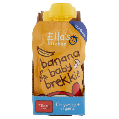 Ella's Kitchen Organic Banana Baby Brekkie Pouch 6+ Months 100g - UK Food & Drink - 5060107330788