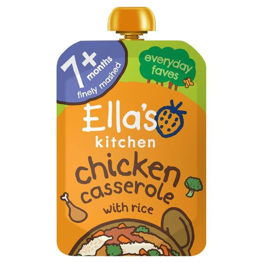 Ella's Kitchen Organic Chicken and Rice Casserole Baby Pouch 7+ Months 130g - UK Food & Drink - 5060107332119