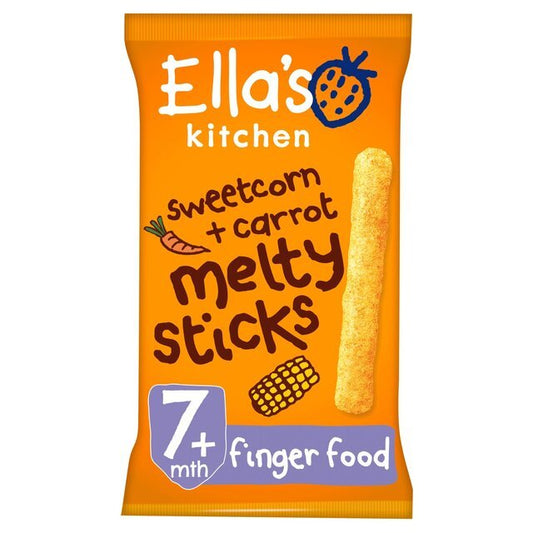 Ella's Kitchen Sweetcorn + Carrot Melty Sticks 7+ Months 16g - UK Food & Drink - 5060107339811