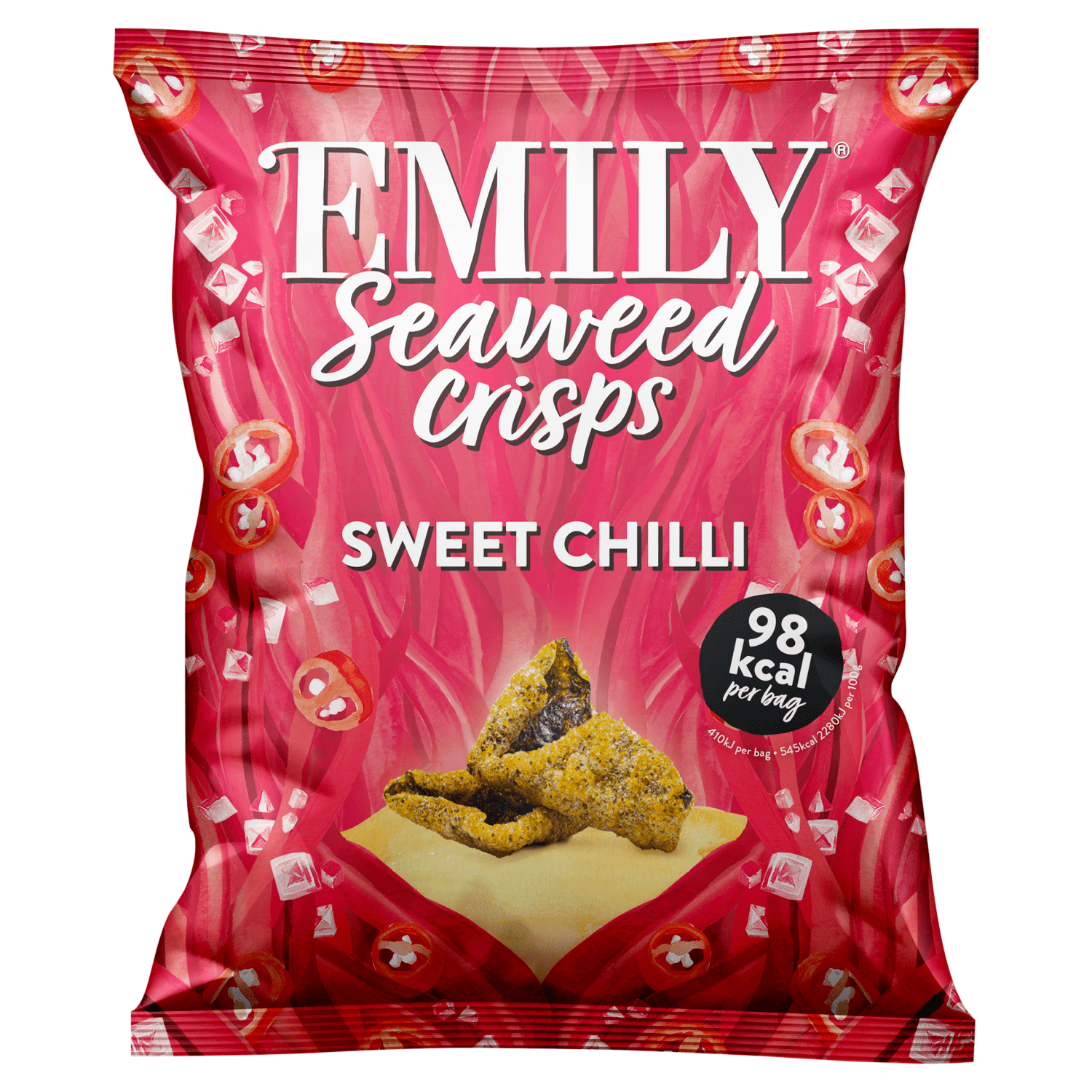 Emily Seaweed Crisps Sweet Chilli 18g - UK Food & Drink - 0634158978296