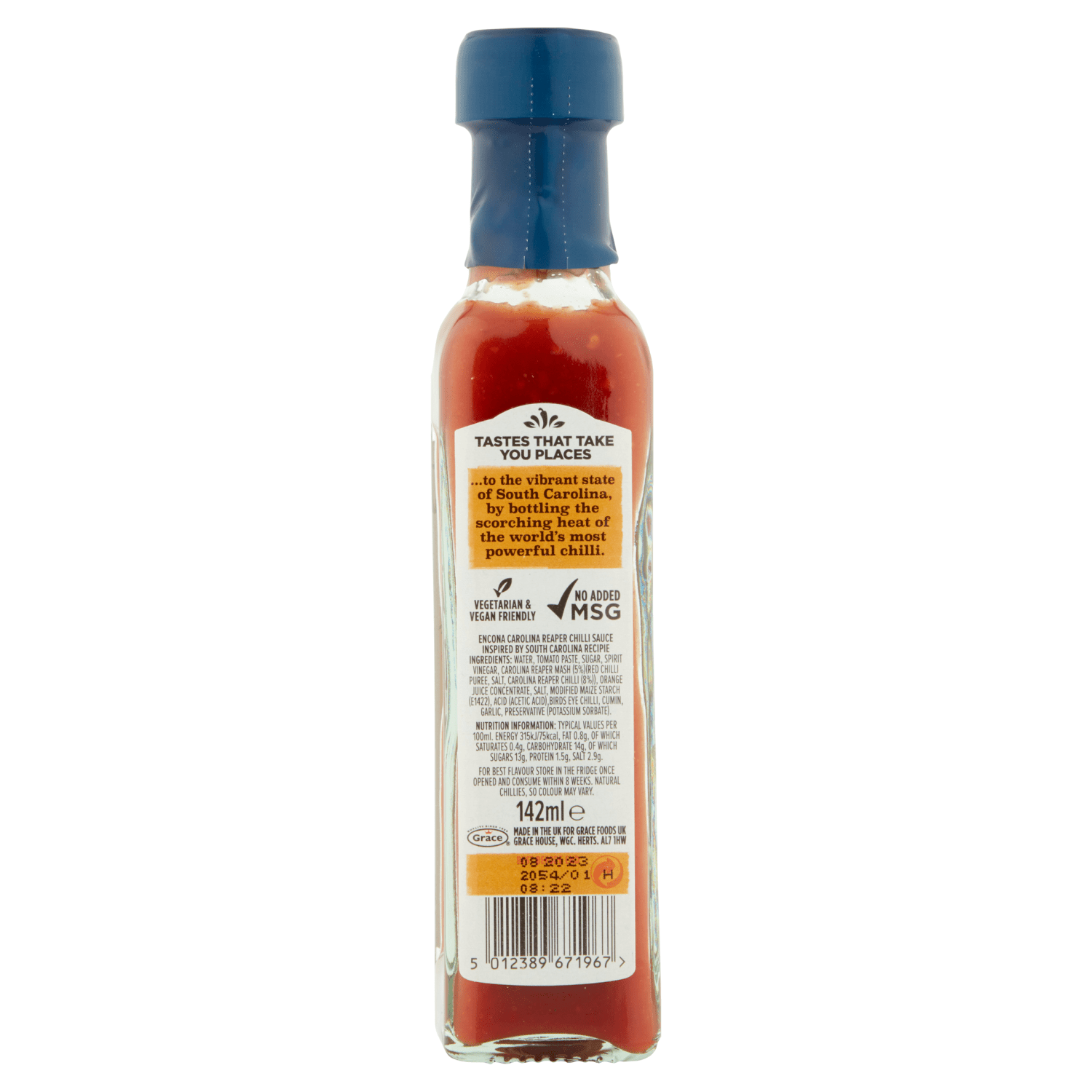 Encona South Carolina Carolina Reaper Sauce 142ml - UK Food & Drink - 5012389671967