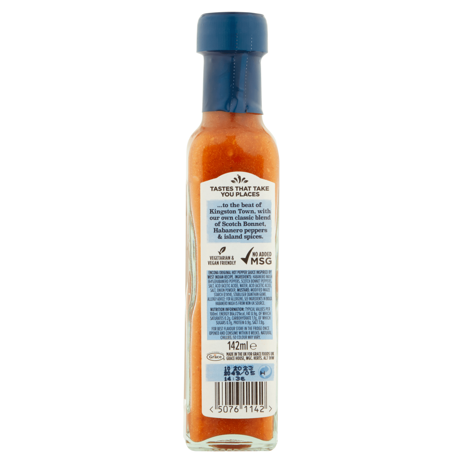 Encona West Indian Original Hot Pepper Sauce 142ml - UK Food & Drink - 50761142