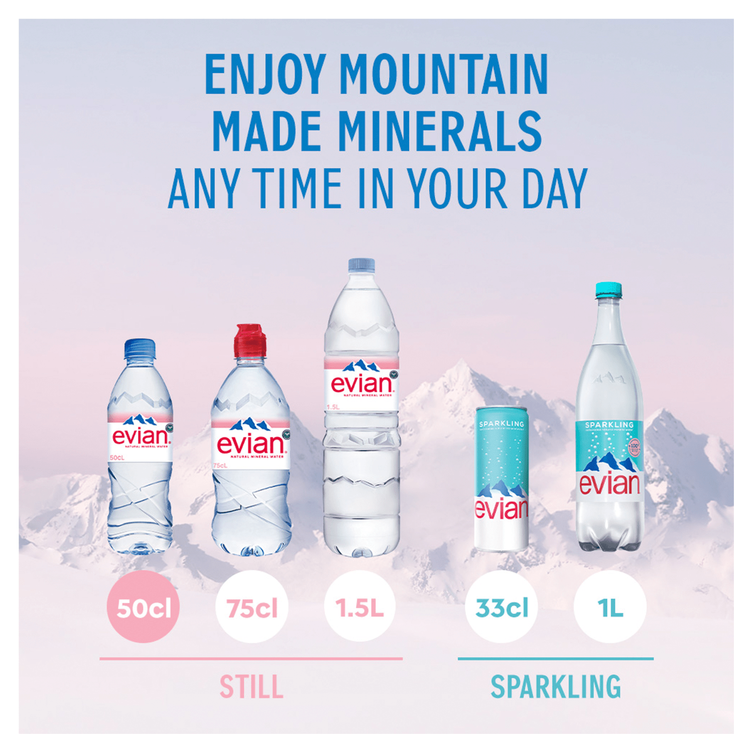 Evian Natural Mineral Water 50cl - UK Food & Drink - 3068320055008