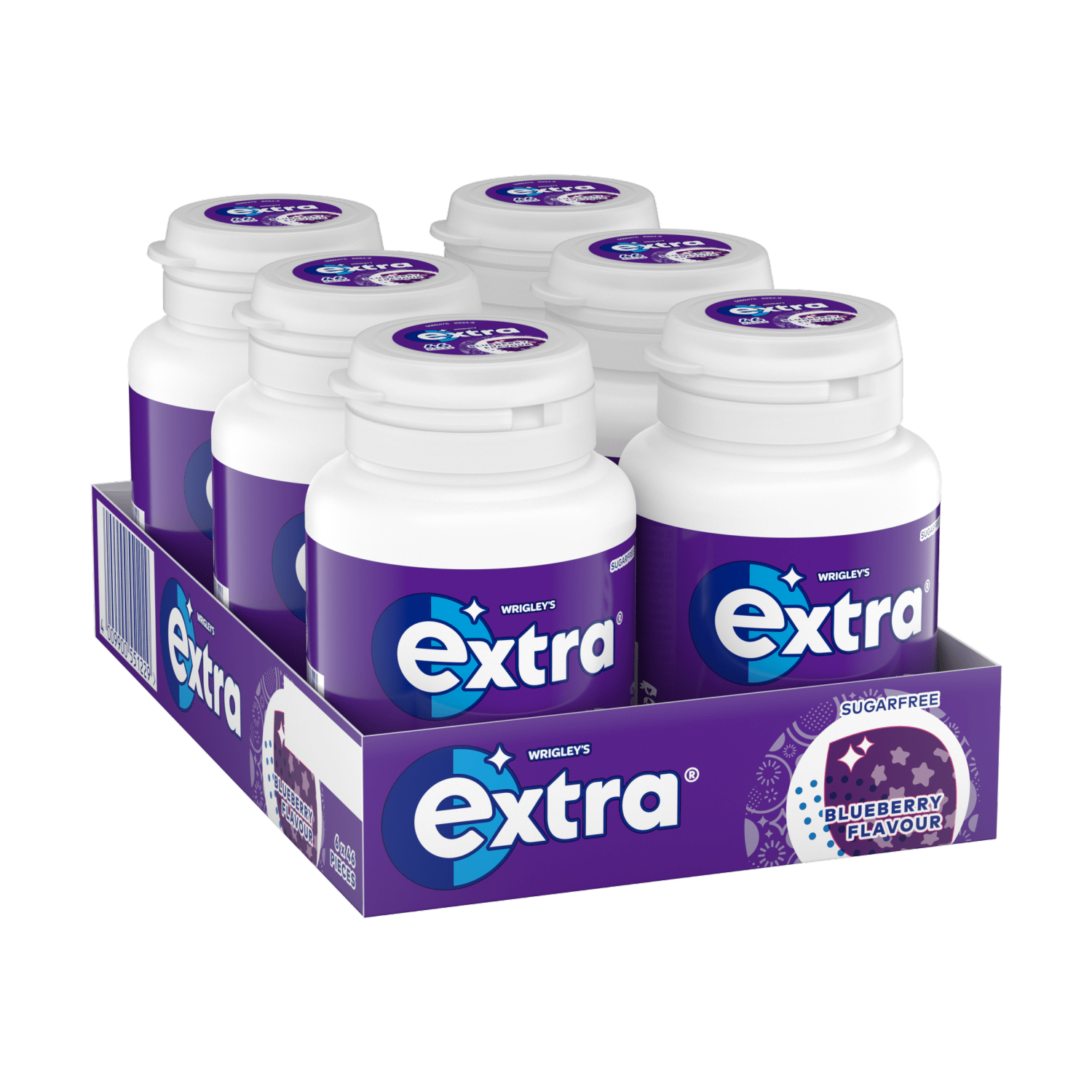 Extra Blueberry Flavour Sugarfree Chewing Gum Bottle 46 Pieces - UK Food & Drink - 4009900551212