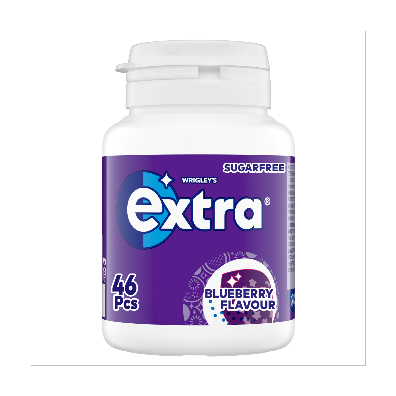 Extra Blueberry Flavour Sugarfree Chewing Gum Bottle 46 Pieces - UK Food & Drink - 4009900551212