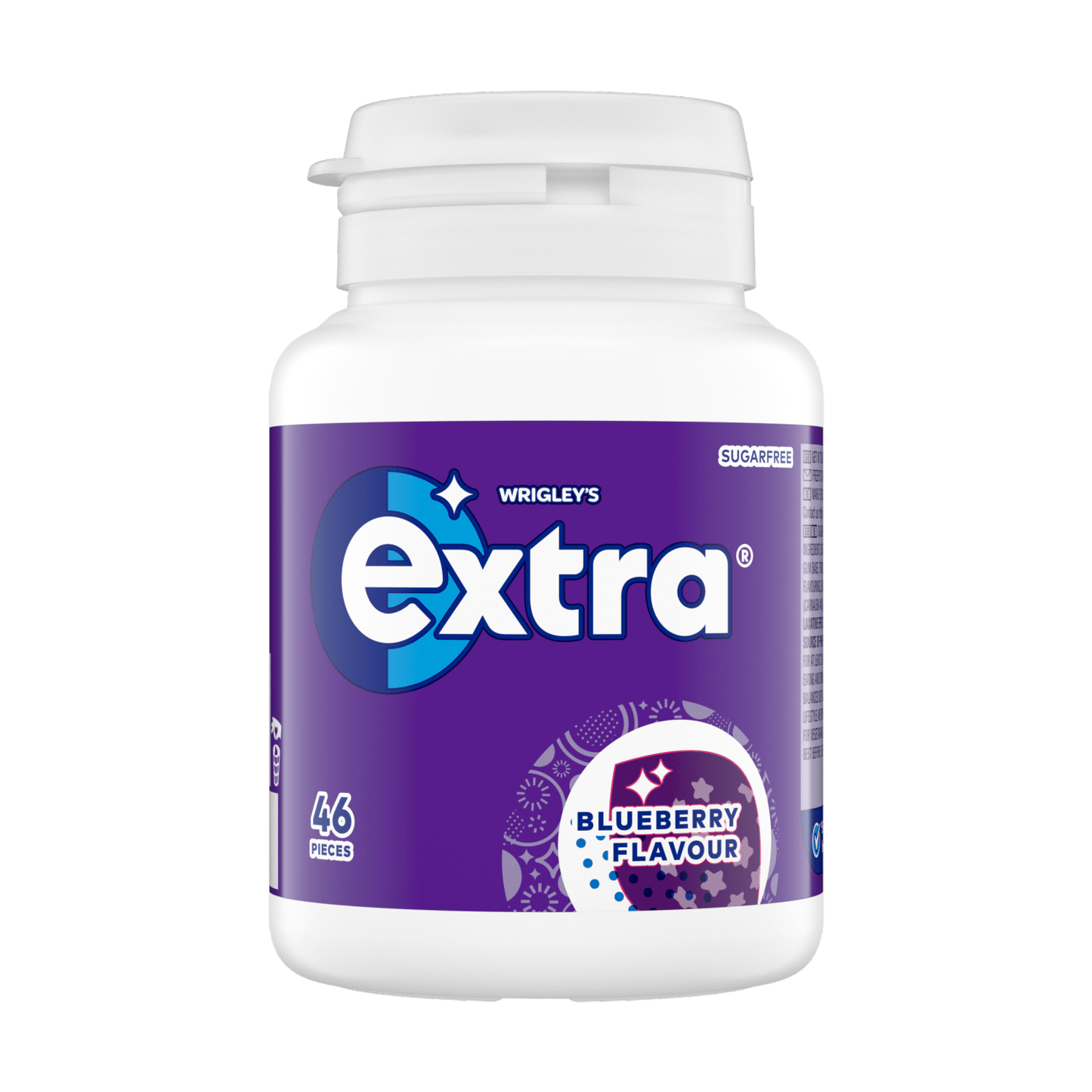 Extra Blueberry Flavour Sugarfree Chewing Gum Bottle 46 Pieces - UK Food & Drink - 4009900551212