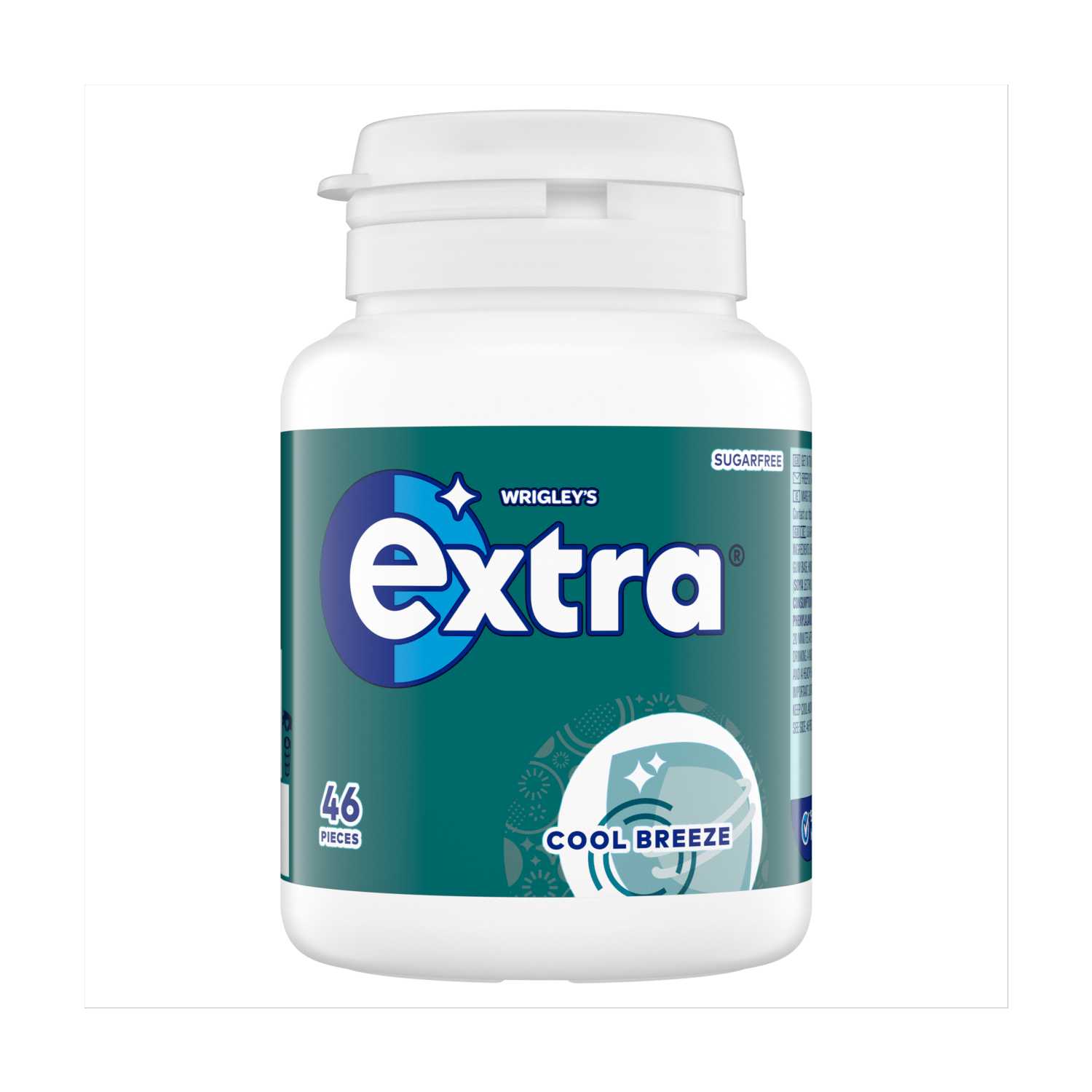 Extra Cool Breeze Sugarfree Chewing Gum Bottle 46 Pieces - UK Food & Drink - 4009900550949