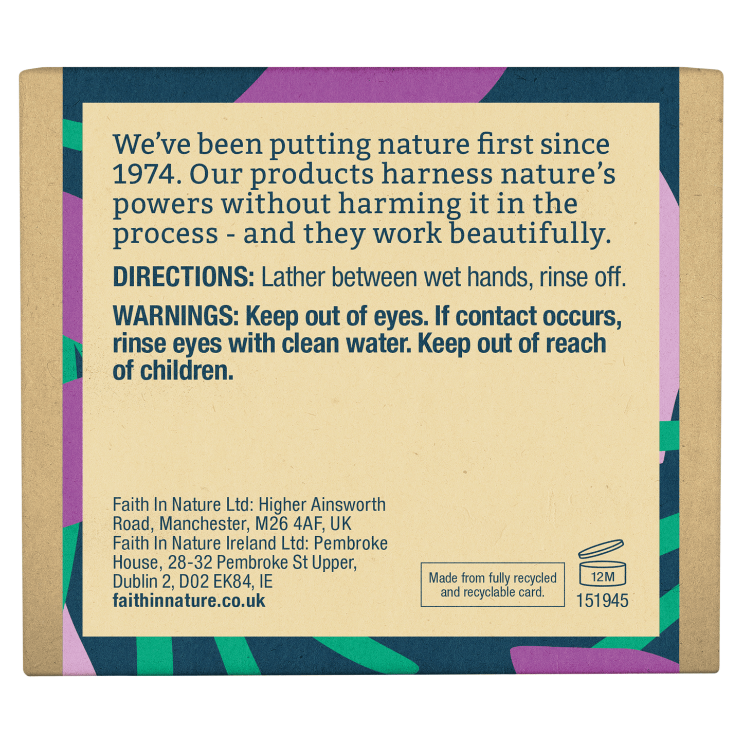 Faith in Nature Lavender Pure Veg Soap - UK Food & Drink - 5013575111137
