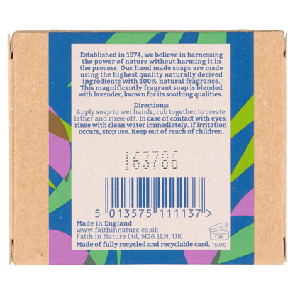 Faith in Nature Lavender Pure Veg Soap - UK Food & Drink - 5013575111137