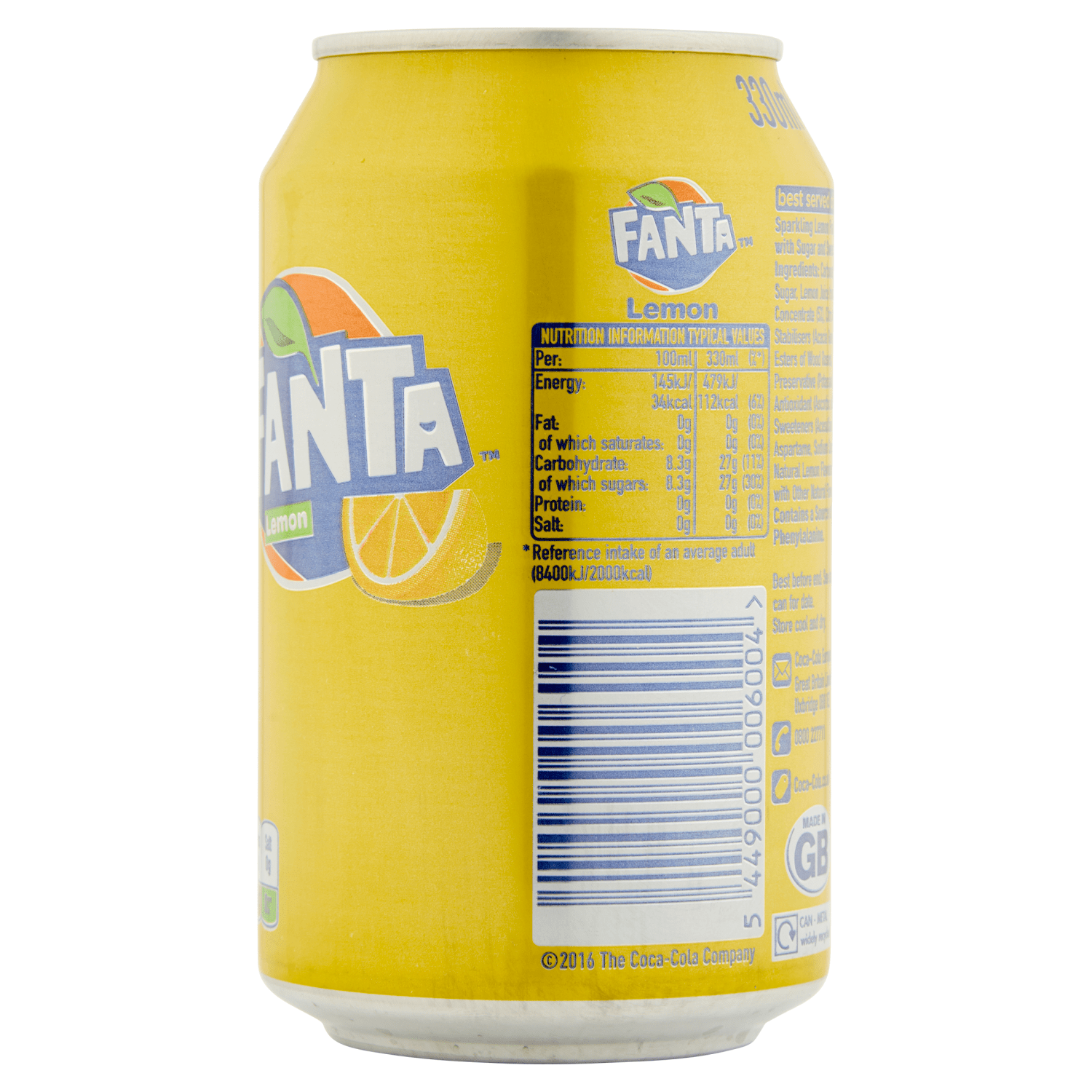 Fanta Lemon 330ml - UK Food & Drink - 5449000006004
