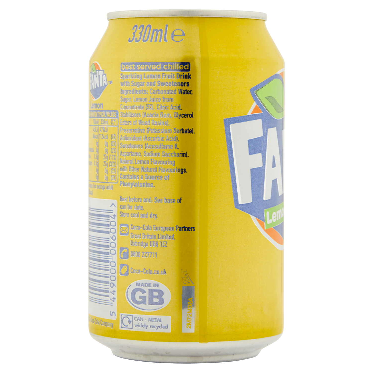 Fanta Lemon 330ml - UK Food & Drink - 5449000006004