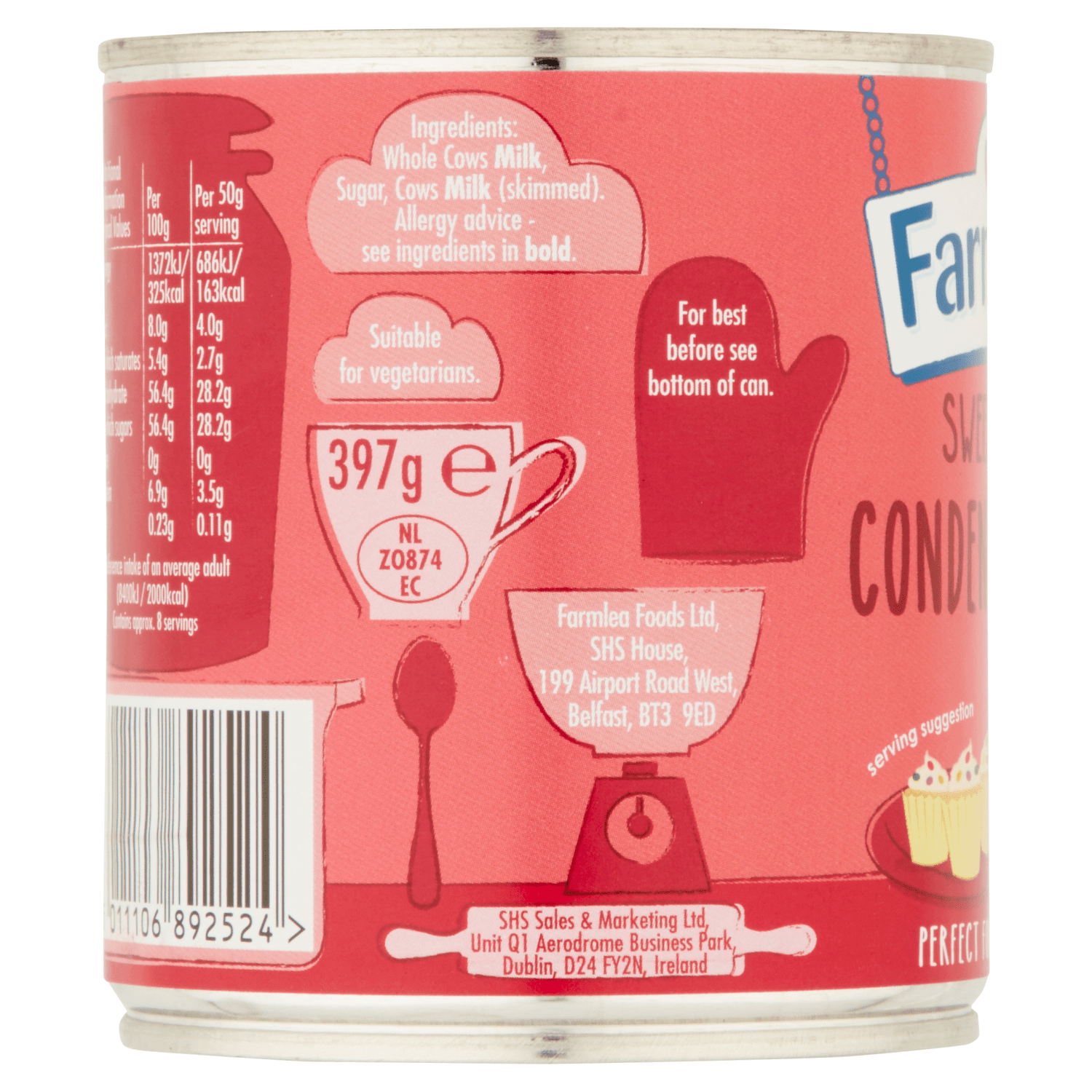 Farmlea Sweetened Condensed Milk 397g - UK Food & Drink - 5011106892524