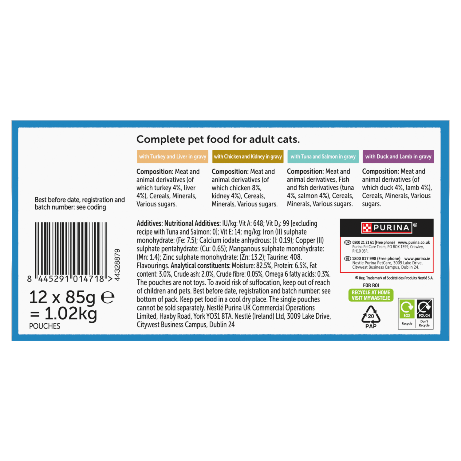 Felix Original Mixed Selection in Gravy 12 x 85g (1.02kg) - UK Food & Drink - 8445291014718