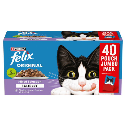 Felix Original Mixed Selection in Jelly 40 x 85g (3.4kg) - UK Food & Drink - 8445291027435