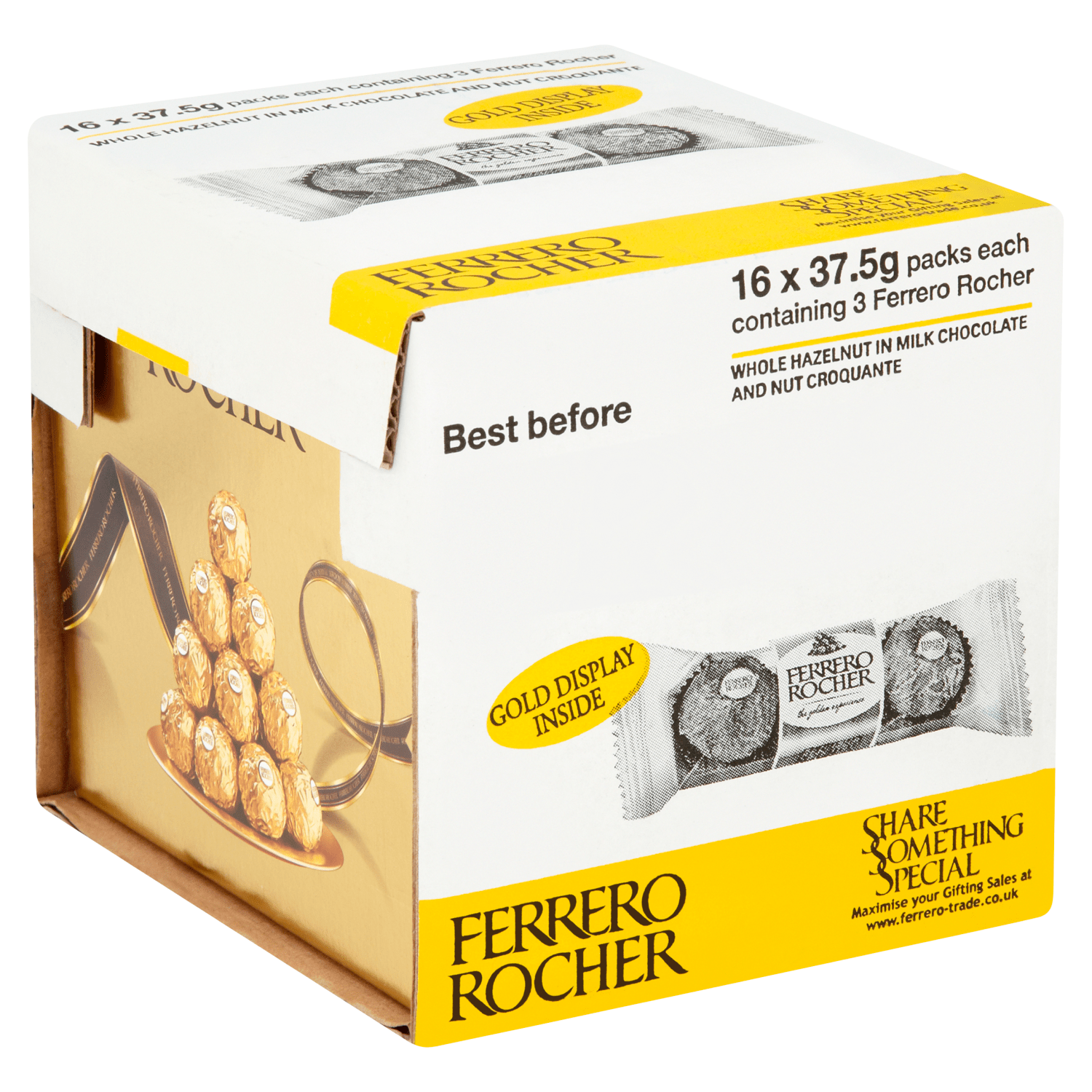 Ferrero Rocher Chocolate Pralines Treat Pack 3 Pieces (37.5g) - UK Food & Drink - 80050278