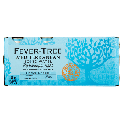 Fever - Tree Mediterranean Tonic Water 8 x 150ml - UK Food & Drink - 5060108452137