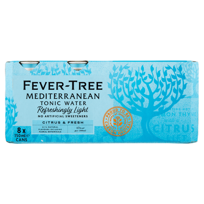 Fever - Tree Mediterranean Tonic Water 8 x 150ml - UK Food & Drink - 5060108452137