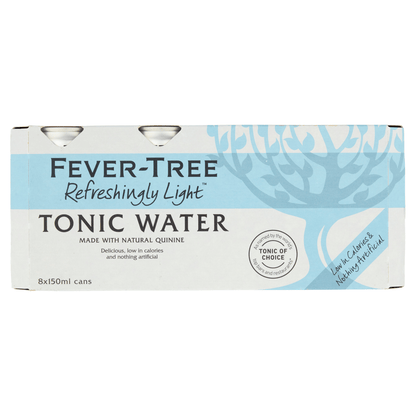 Fever - Tree Refreshingly Light Tonic Water 8 x 150ml - UK Food & Drink - 5060108450966