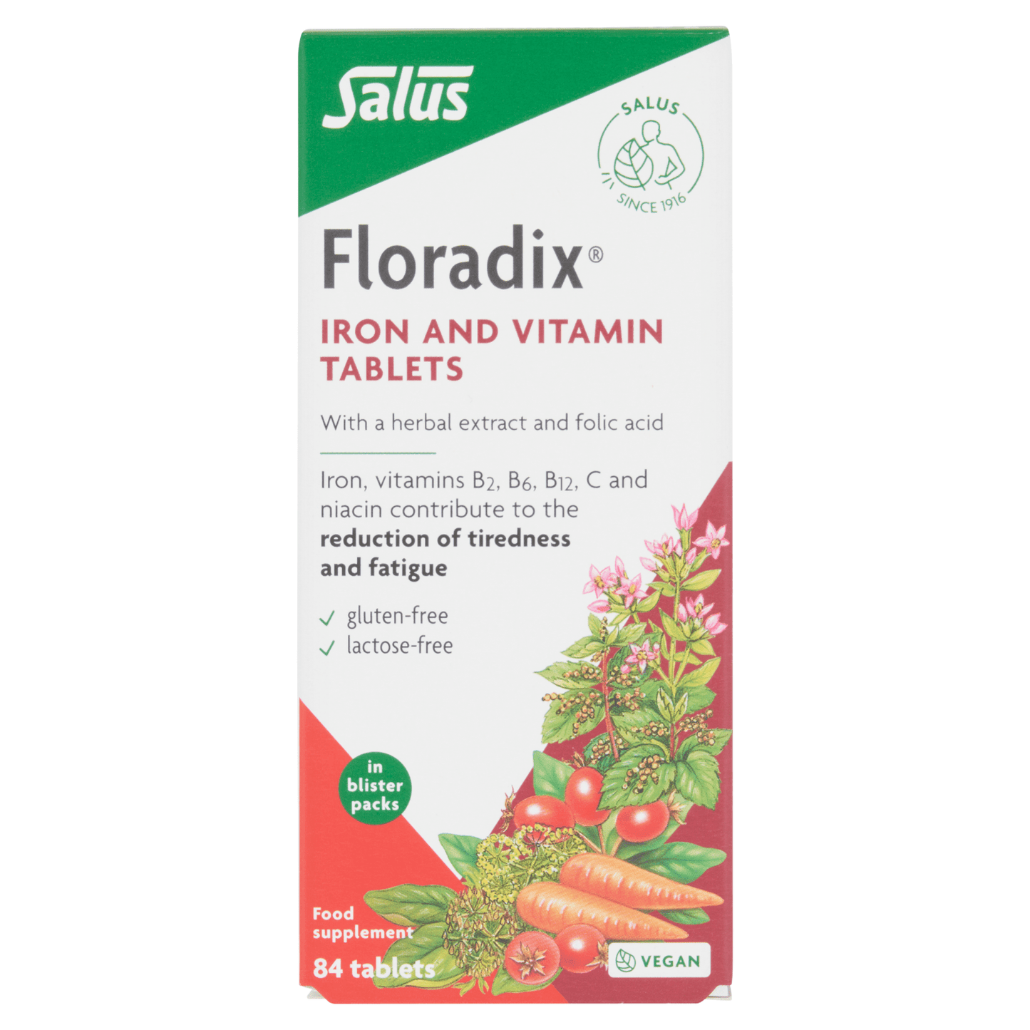 Floradix Iron and Vitamin 84 Tablets 43g - UK Food & Drink - 4004148350030