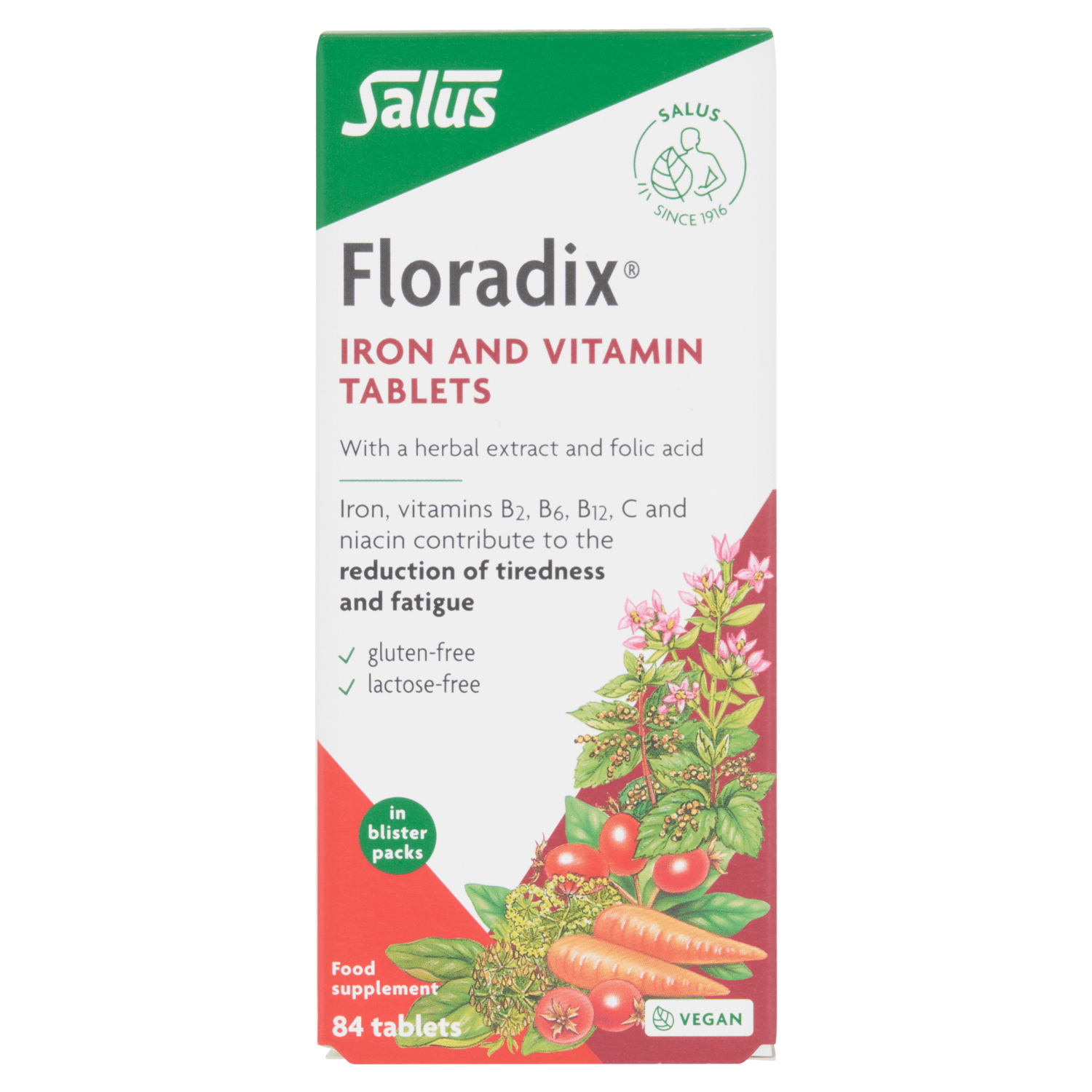 Floradix Iron and Vitamin 84 Tablets 43g - UK Food & Drink - 4004148350030