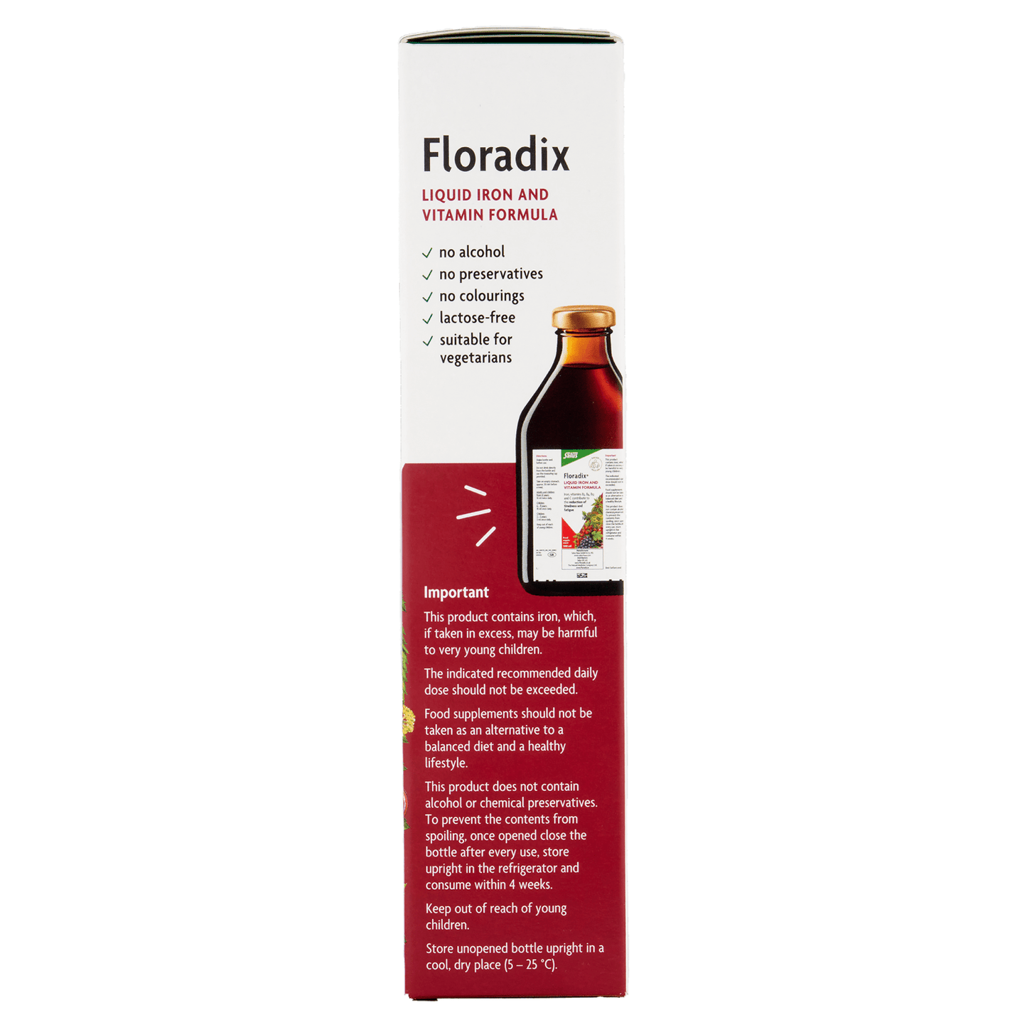 Floradix Liquid Iron and Vitamin Formula Food Supplement 500ml - UK Food & Drink - 4004148047503