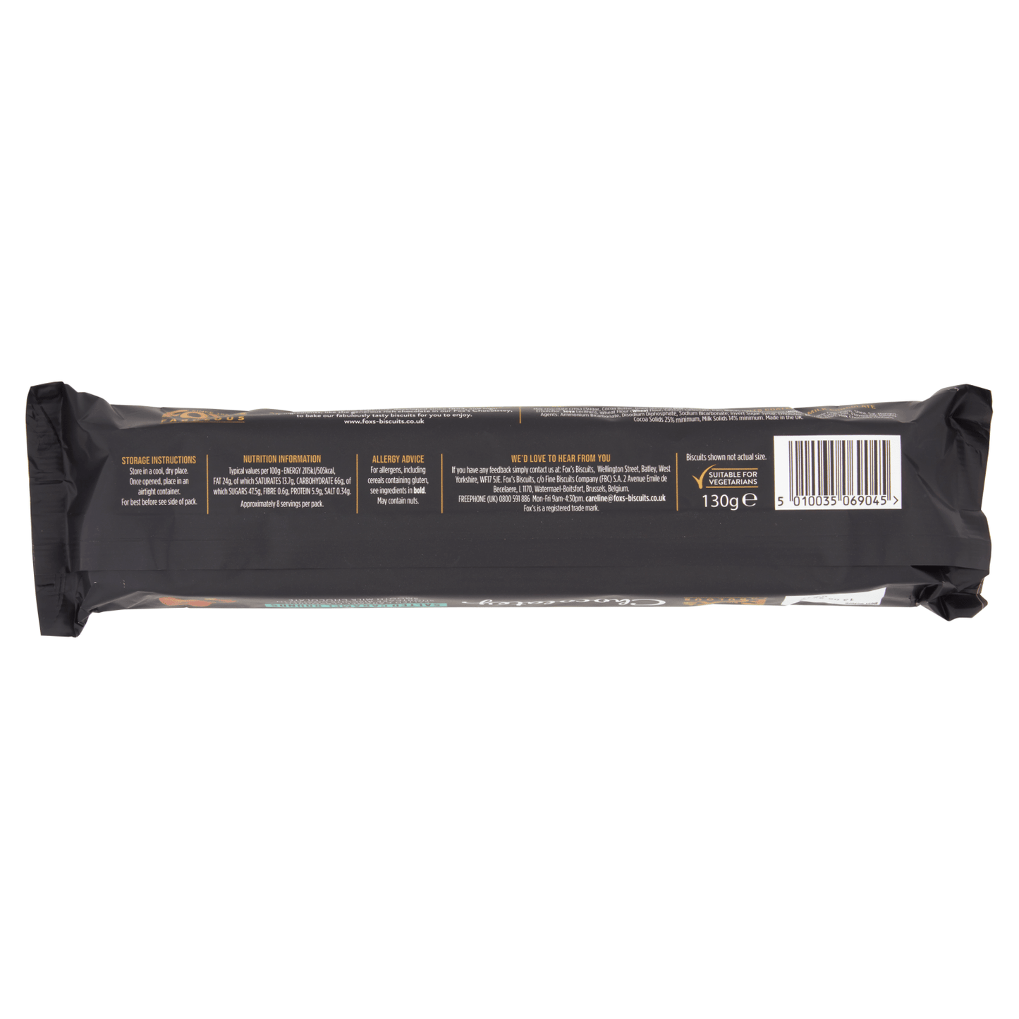 Fox's Fabulous Chocolatey Salted Caramel Rounds 130g - UK Food & Drink - 5010035069045