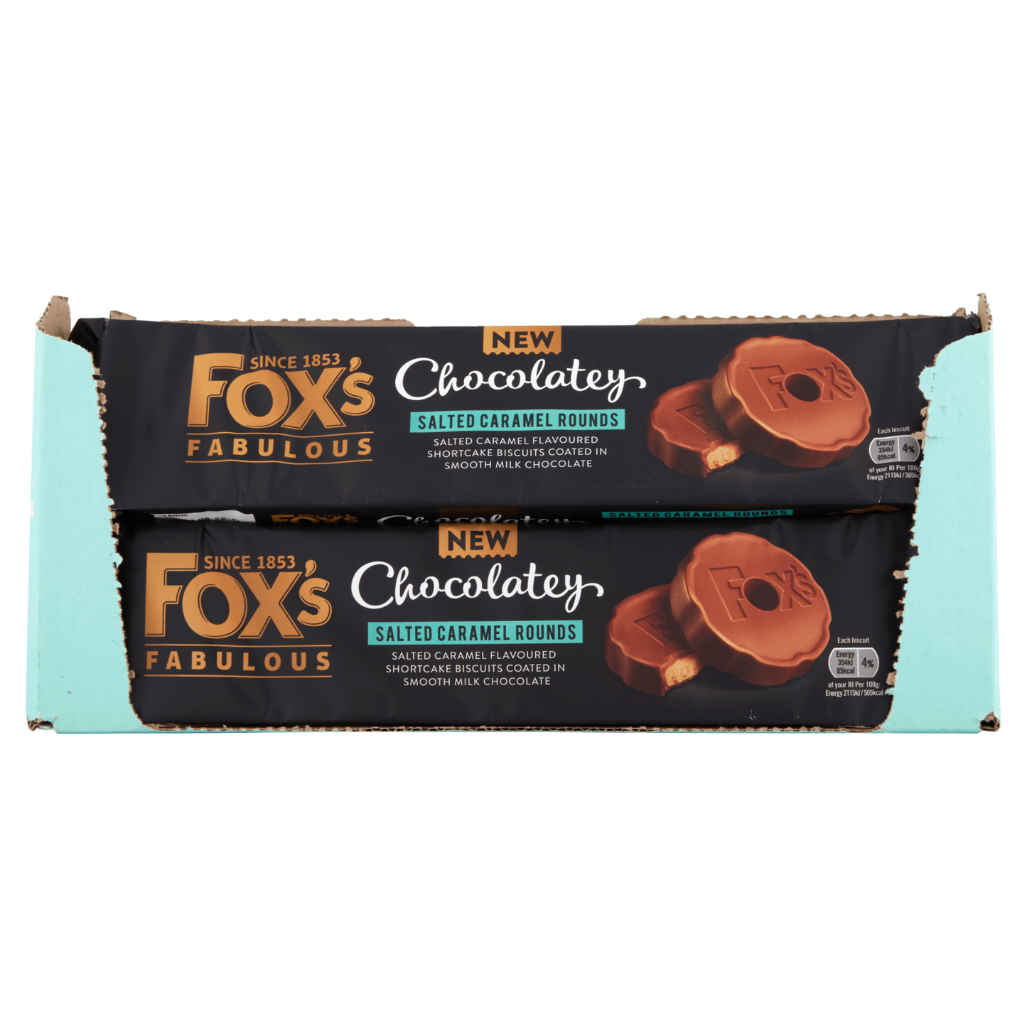 Fox's Fabulous Chocolatey Salted Caramel Rounds 130g - UK Food & Drink - 5010035069045