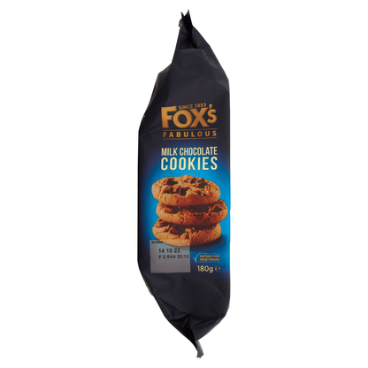 Fox's Fabulous Milk Chocolate Cookies 180g - UK Food & Drink - 5010035068352