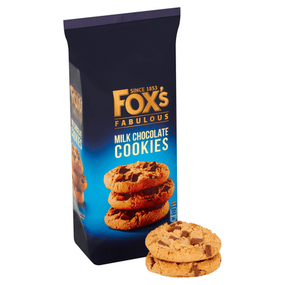 Fox's Fabulous Milk Chocolate Cookies 180g - UK Food & Drink - 5010035068352