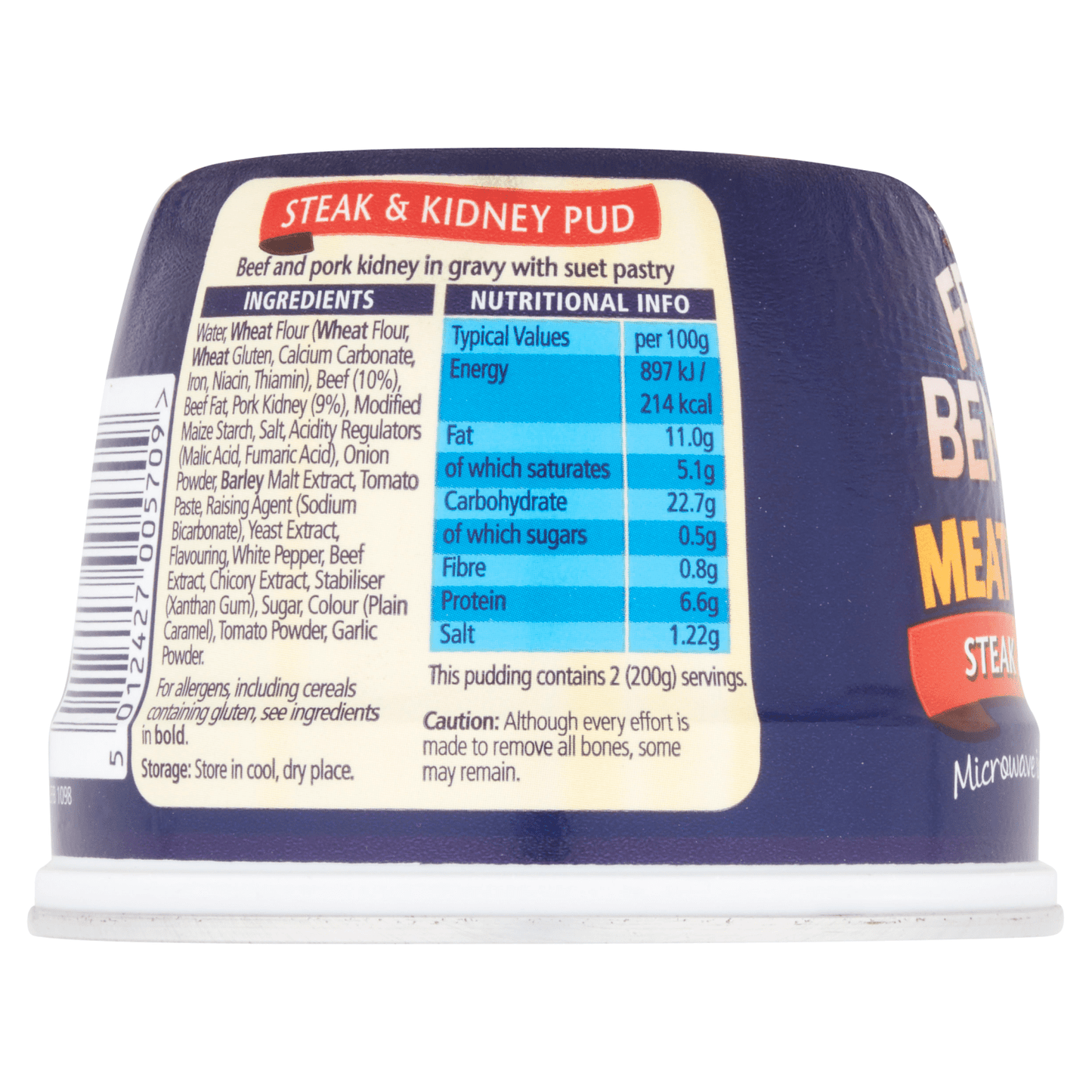 Fray Bentos Meaty Puds Steak & Kidney 400g - UK Food & Drink - 5012427005709