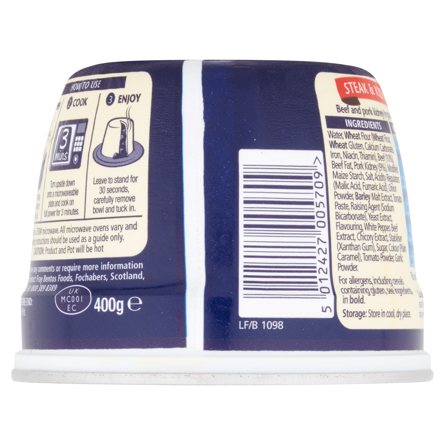 Fray Bentos Meaty Puds Steak & Kidney 400g - UK Food & Drink - 5012427005709